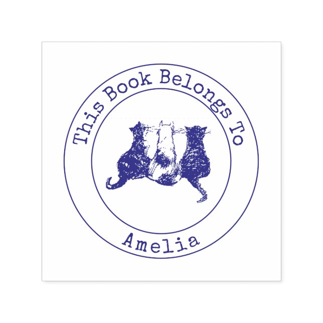 Automático Gatos Cutos Este Libro Pertenece a un sello de aut (Diseño)