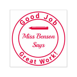 Automático Gran trabajo del sello del profesor