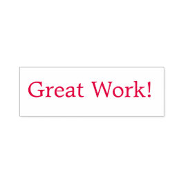 Automático "¡Gran trabajo!" Sello de autograbado