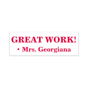 Automático "¡GRAN TRABAJO!" Sello de goma de asignación