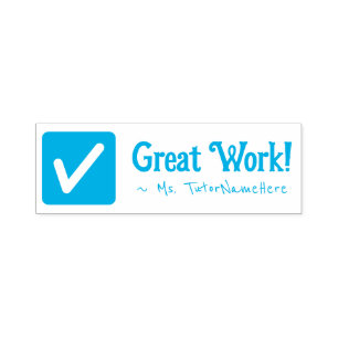 Automático "¡Gran trabajo!" Sello de goma de asignación