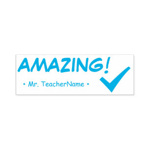 Automático "¡INCREÍBLE!" + sello de goma de profesor de coleg