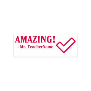 Automático "¡INCREÍBLE!" + Sello de goma de profesor de escue