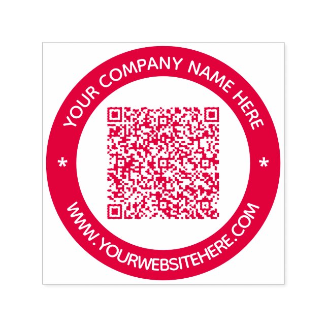 Automático Información de código QR Personalizado Texto Sello (Diseño)