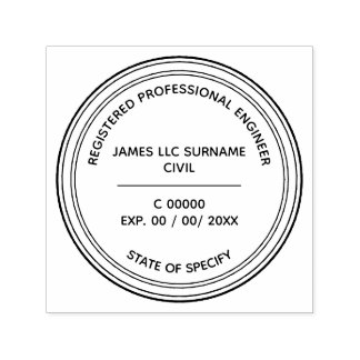 Automático Ingeniero Civil Profesional sello no. y caducidad