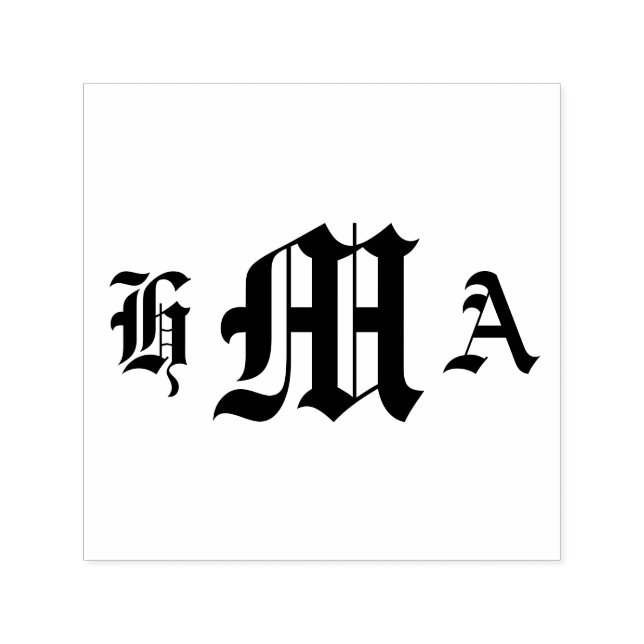 Automático Iniciales inglesas antiguas - Sello de autocreació (Diseño)