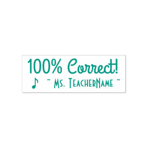 Automático Inspirador "¡100% correcto!" Sello de goma de marc