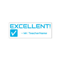 Inspirador "¡EXCELENTE!" Sello de caucho del profe