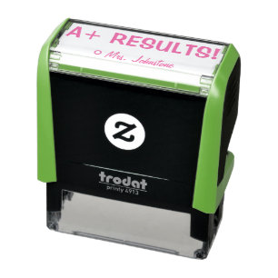 Automático Inspirando "¡A+ RESULTADOS!" Sello de caucho del p