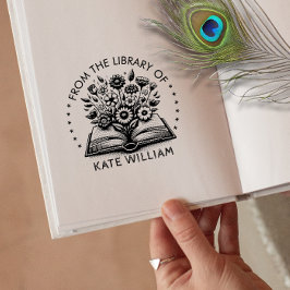 Automático Libro floral de época de la biblioteca del sello