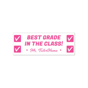 Automático "¡MEJOR GRADO EN LA CLASE!" Sello de caucho del ed