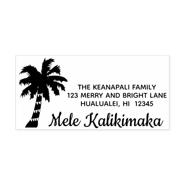 Automático Mele Kalikimaka Palabra con sello de dirección de  (Diseño)