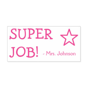 Automático Motivador de "SUPER JOB!" + Nombre del tutor Sello