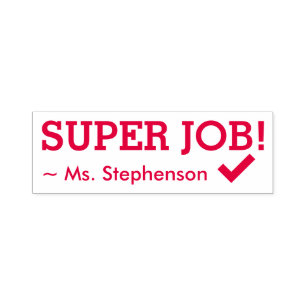 Automático Motivador "¡TRABAJO SUPER!" Sello de caucho del ed