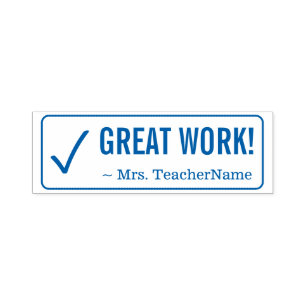 Automático Motivando "¡GRAN TRABAJO!" Sello de goma de coment