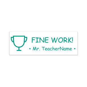 Automático Motivando "¡TRABAJO BIEN!" Sello de caucho del edu