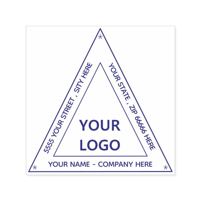 Automático Nombre de dirección personalizado Sello triangular (Diseño)