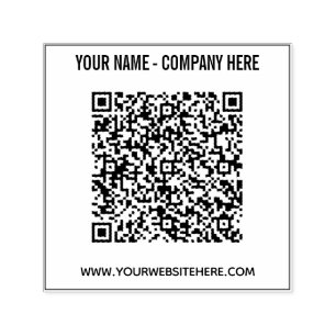 Automático Nombre del código QR Sello personalizado de negoci