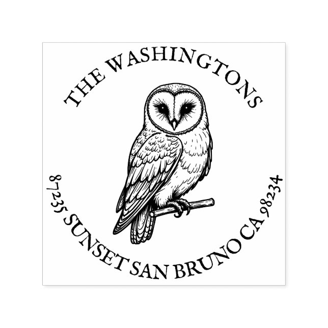 Automático Nombre personalizado Sello de dirección de devoluc (Diseño)