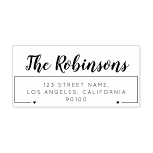 Automático NOMBRE PERSONALIZADO   Sello de goma de dirección 