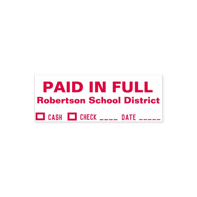 Automático PAGADO CON EL sello personalizado completo (Diseño)