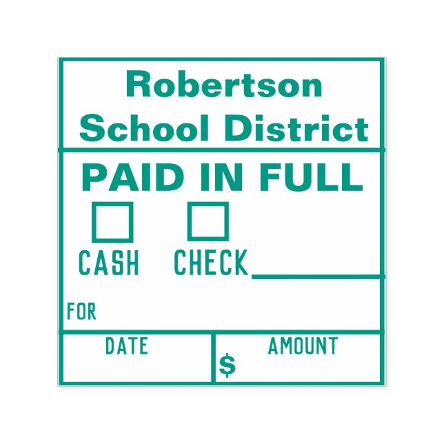 Automático Pagado con sello completo de caucho (Diseño)