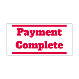 Automático "Pago completado" y sello de goma de líneas sólida