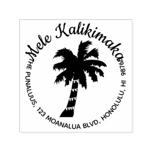Automático Palmera hawaiana del sello de la dirección del