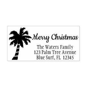 Automático Palmera tropical del sello del remite del navidad