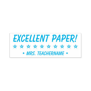 Automático "¡PAPEL EXCELENTE!" + Sello de goma de educador