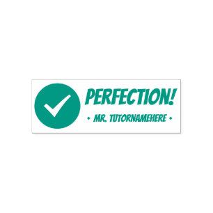 Automático ¡Perfección motivadora! Sello de goma de comentari