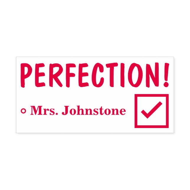 Automático "¡PERFECCIÓN!" + Sello de goma con el nombre del e (Diseño)