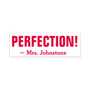 Automático "¡PERFECCIÓN!" + Sello de goma de nombre de profes