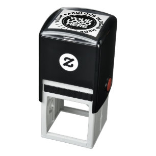 Automático Personalizado de texto redondo Sello de goma Autoe