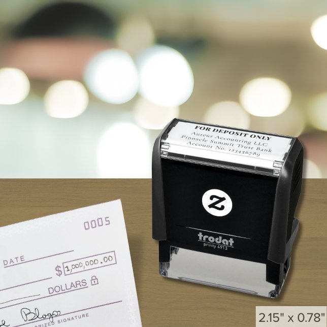 Automático Personalizado Para El Sello Sólo De Depósito (4 Lí (Subido por el creador)