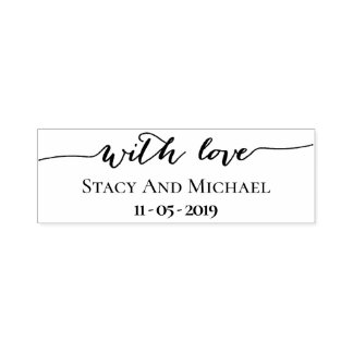 Automático Personalizado Script Boda Fecha con sello de goma