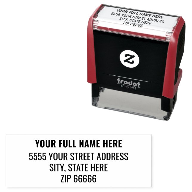 Automático Personalizado Su Nombre Completo Sello De Direcció (In Situ)