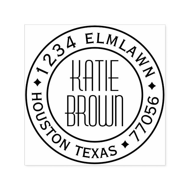 Automático Plantilla de sello de 1,5" x 1,5" con autograbado  (Diseño)