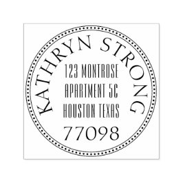 Automático Plantilla de sello de 1,5" x 1,5" con autograbado 