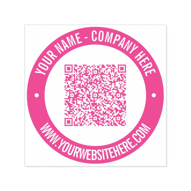 Automático Plantilla de sello redondo de código QR nombre sit (Diseño)