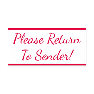 Automático "¡Por Favor, Regresa Al Remitente!" Sello de goma