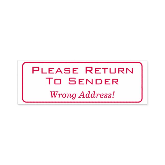 Automático "Por Favor, Regresar Al Remitente" Sello De Goma (Diseño)