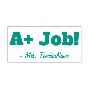 Automático Positivo "¡A+ Trabajo!" Sello de goma de profesor 