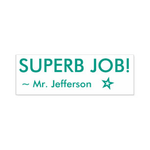 Automático Positivo "¡TRABAJO SUPERB!" Grado de sello de goma