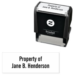 Automático Propiedad del Sello de autotinta de texto Personal