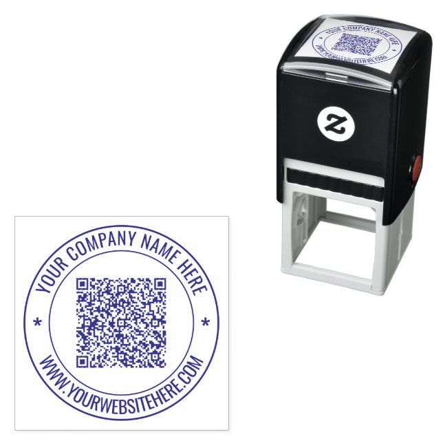 Automático QR Código Sello Nombre comercial Compañía web (In Situ)
