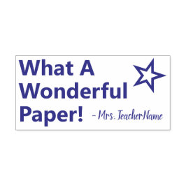 Automático "¡Qué Libro Maravilloso!" Sello de goma del instru