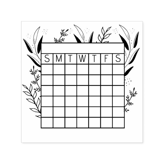 Automático Rastreador de hábitos mensuales, sello de calendar (Diseño)