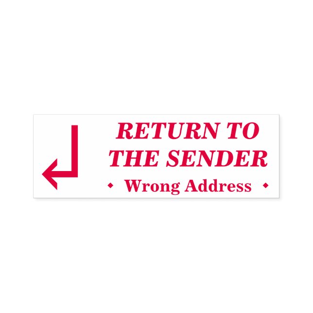 Automático "REGRESAR AL REMITENTE" Sello de goma (Diseño)