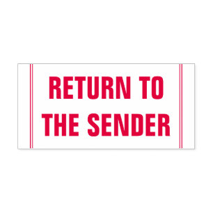Automático "REGRESAR AL REMITENTE" Sello de goma